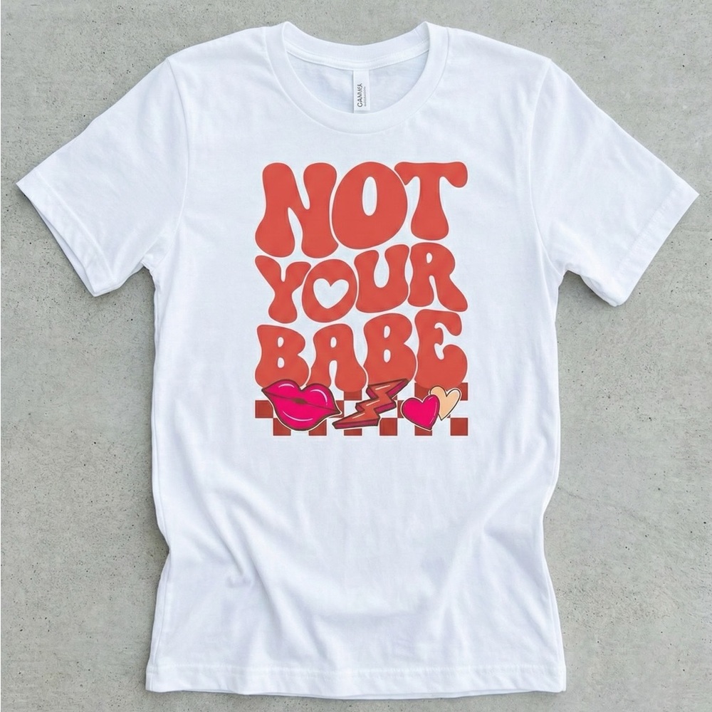 Gildan White Tee with Red Graphic